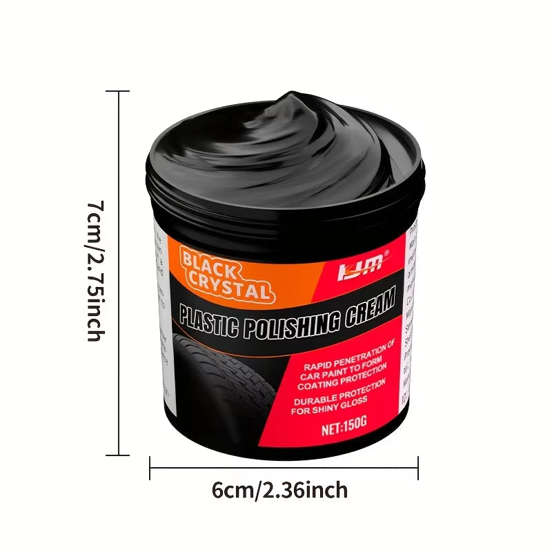 Universal Plastic Rubber Repair Cream - Interior Car Renewal, Tire Gloss Maintenance, Anti-Aging and Fading Prevention