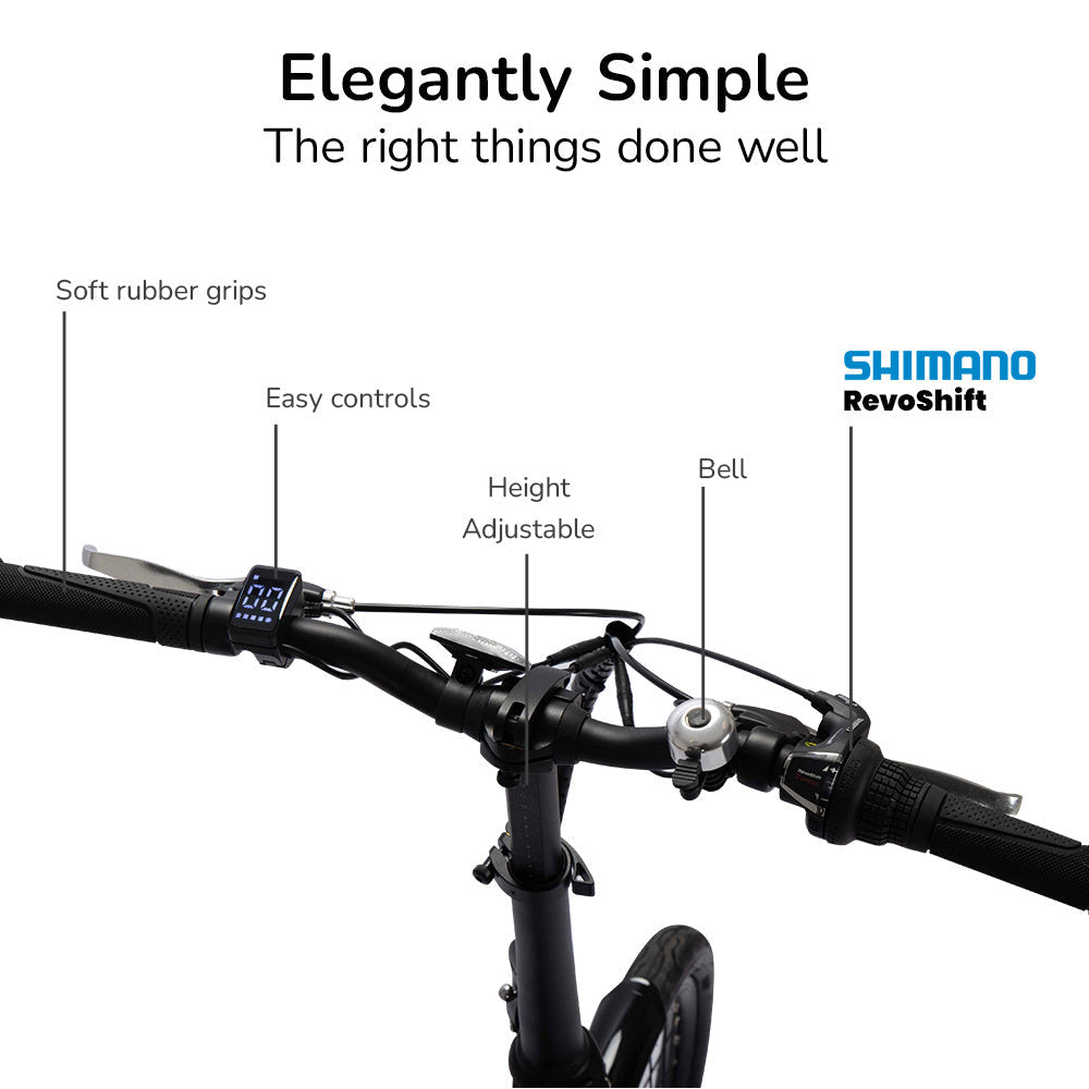 NNEMB 2023 Shuttle 5 Electric Folding Bike-20 Tyres-Shimano 7-Speed-Lime Green