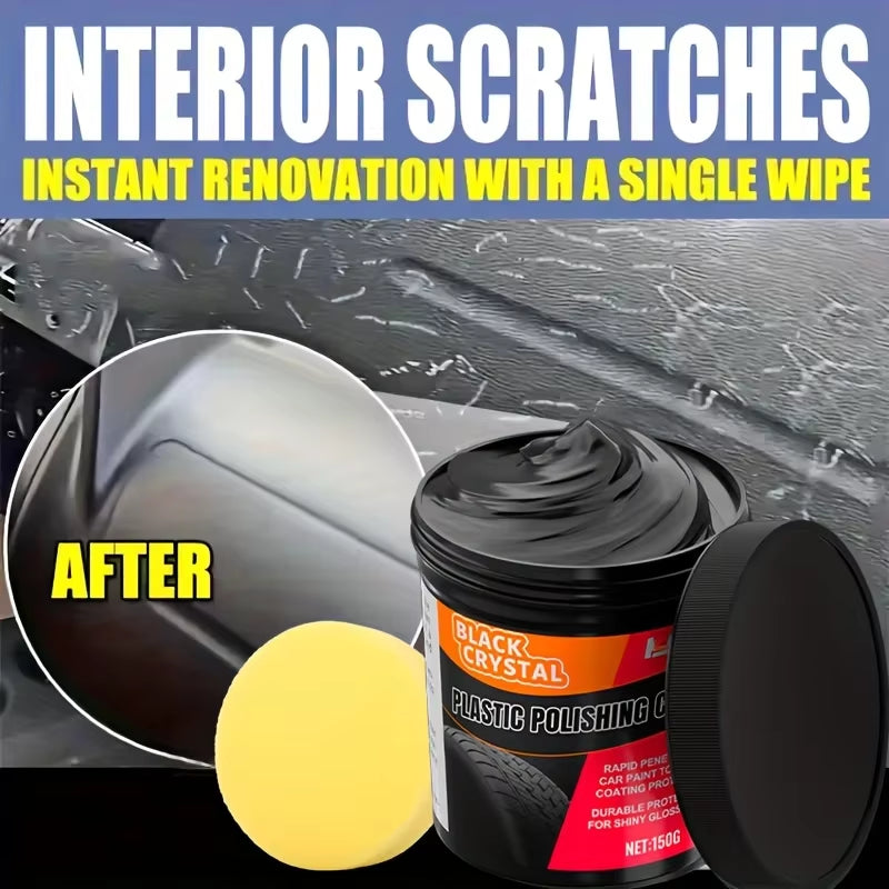 Universal Plastic Rubber Repair Cream - Interior Car Renewal, Tire Gloss Maintenance, Anti-Aging and Fading Prevention