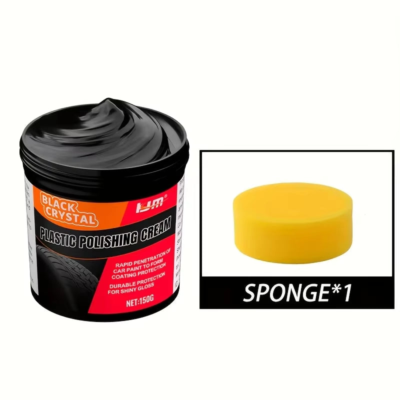 Universal Plastic Rubber Repair Cream - Interior Car Renewal, Tire Gloss Maintenance, Anti-Aging and Fading Prevention