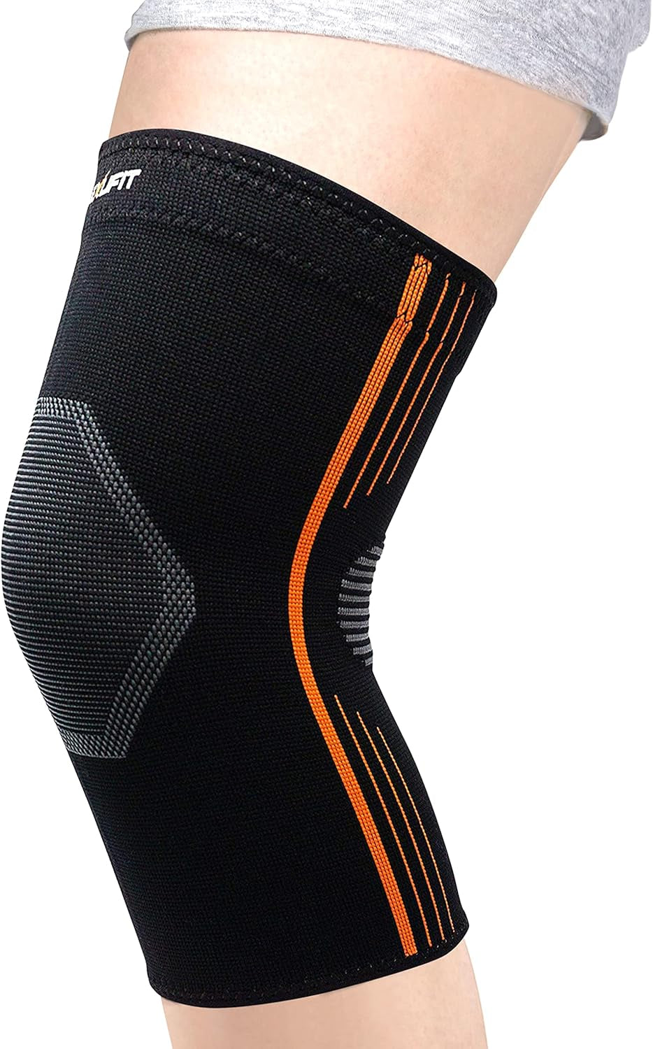 ® - Compression Knee Sleeves, Medical-Grade Knee Compression Sleeve Women and Men for Crossfit to Reduce Knee Pain In, Weightlifting, and Gym Knee Support, Orange, Small, Pack of 2