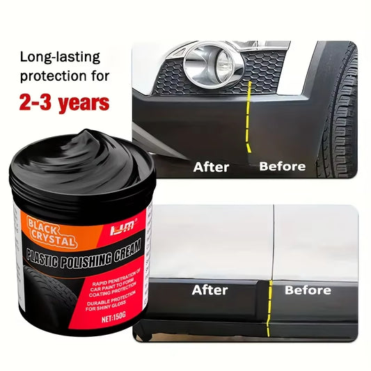 Universal Plastic Rubber Repair Cream - Interior Car Renewal, Tire Gloss Maintenance, Anti-Aging and Fading Prevention