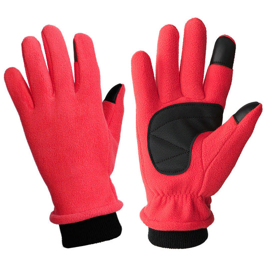 NNEDSZ XL Red Warm Windproof Touchscreen Gloves - Anti-Slip Grip for Winter Cycling & Outdoor Sports